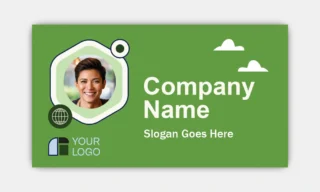 Real Estate Business Card Back Green