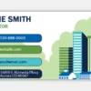 Real Estate Business Card Front Green