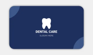 Dentist Business Card Rounded Back