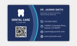 Dentist Business Card Standard Front