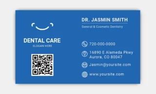 Dentist Business Card Standard Front