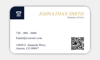 Lawyer Business Cards Rounded Front