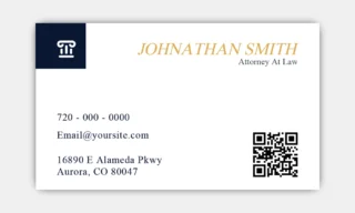 Lawyer Business Cards Standard Front