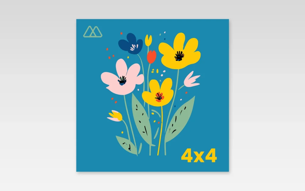 4x4 square postcards
