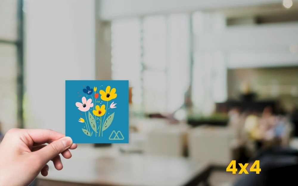 4x4 square postcards size