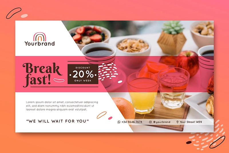 Restaurant Postcard CTA Examples